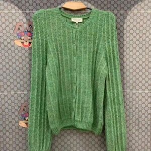 Chic Green Women's Cardigan